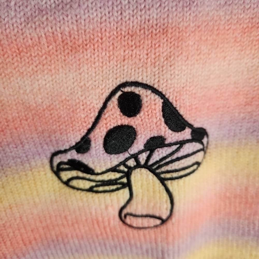 Spirit Jersey NWT Unisex Psychedelic Mushroom Knit Sweater - Picture 6 of 15